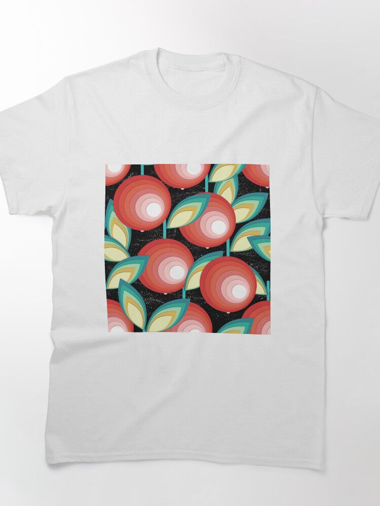 Paradise apples, red on black background Classic T-Shirt