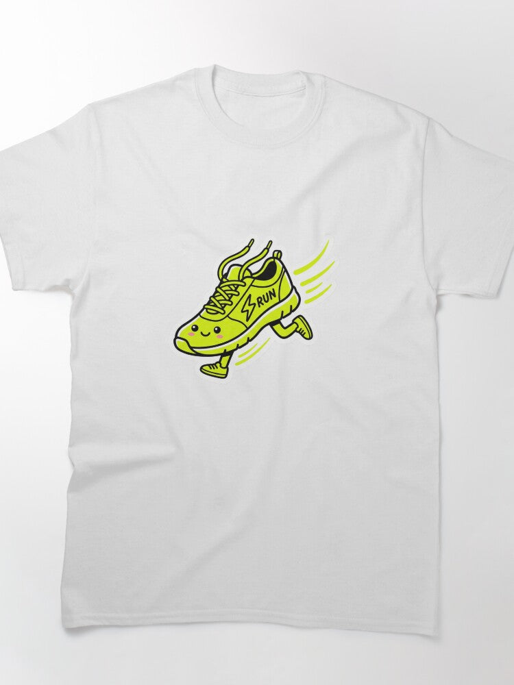 Cute Running Shoe Die Cut Sticker Runner Gift Fitness Humor Classic T-Shirt