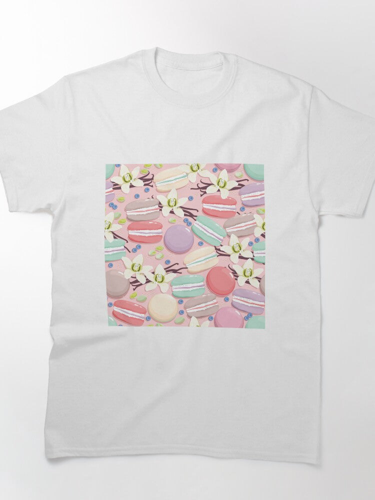 Macaron and vanilla, Light pink background Classic T-Shirt