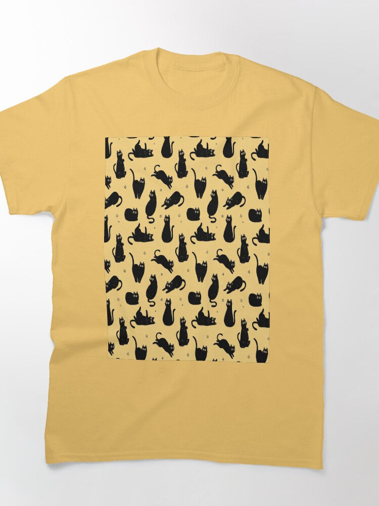 black cat pattern Classic T-Shirt